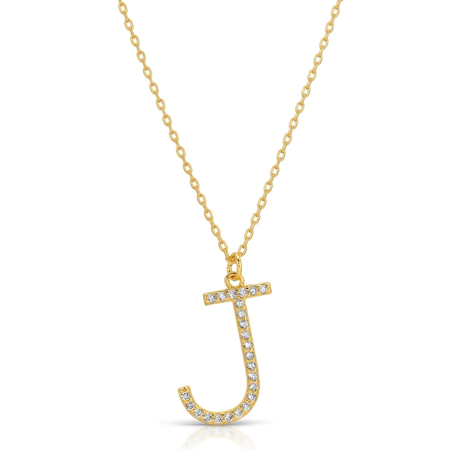 Large Pave Initial Pendants - Splendid Iris