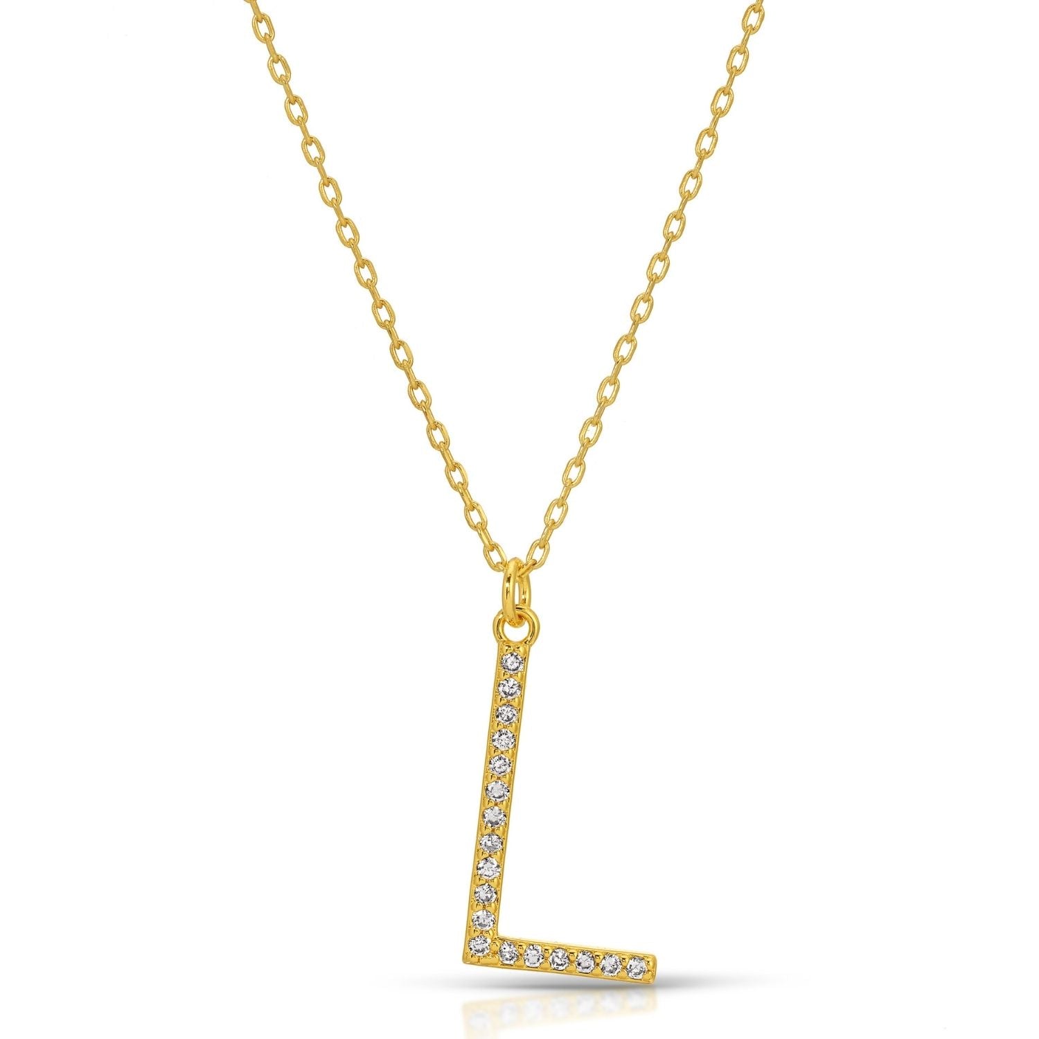 Large Pave Initial Pendants - Splendid Iris