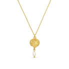 Coastal Charm Seashell & Pearl Necklace - Splendid Iris