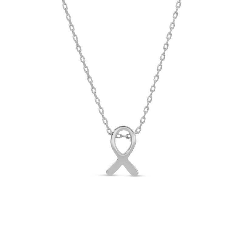 100 Tibetan Antique Silver Cancer Awareness Ribbon Charms – Lead & Nickel-Free, Hope Theme