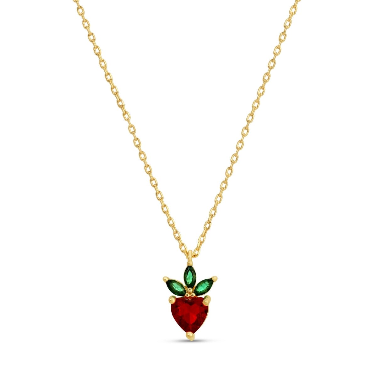 Delicate Strawberry Necklace - Splendid Iris