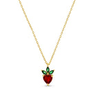 Delicate Strawberry Necklace - Splendid Iris