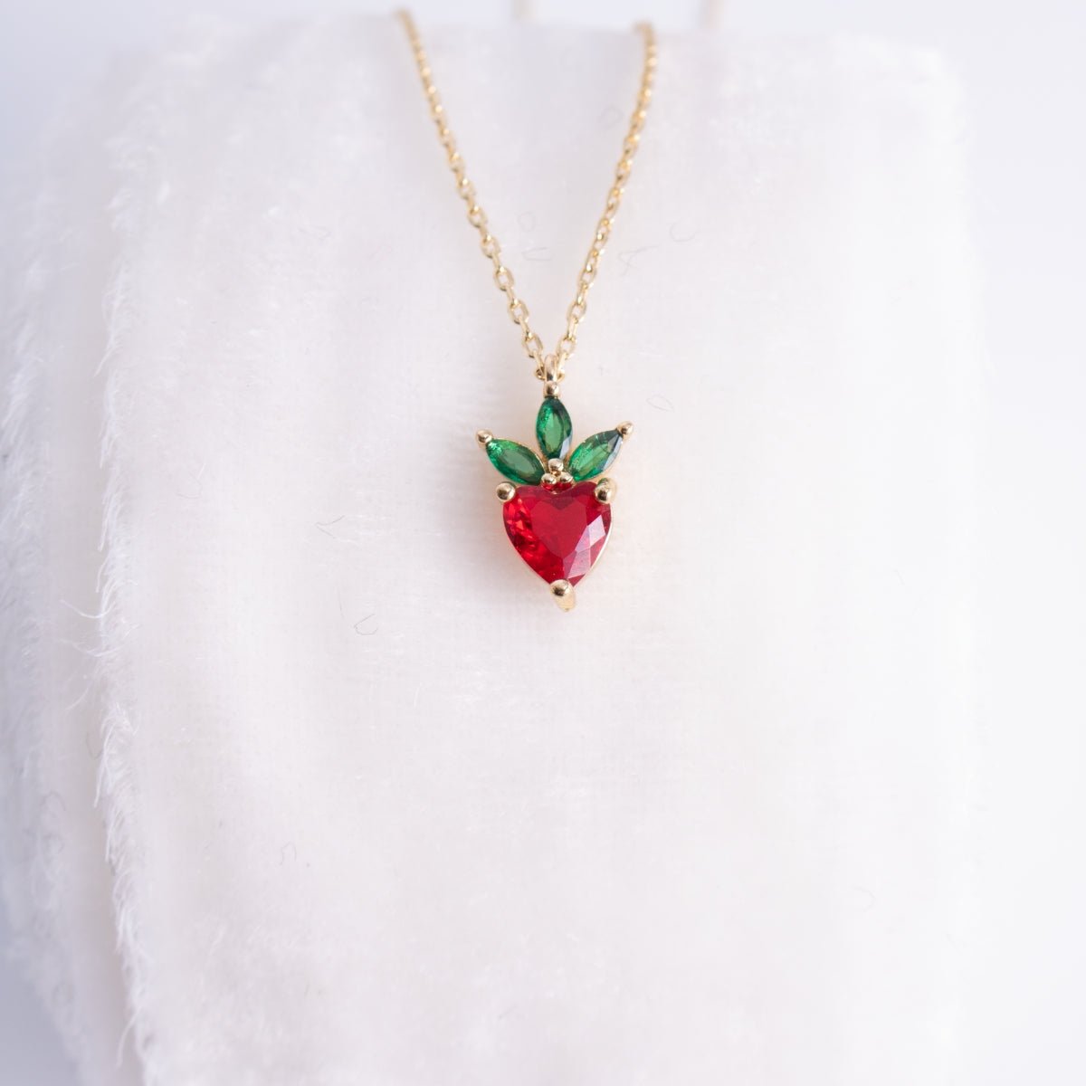 Delicate Strawberry Necklace - Splendid Iris