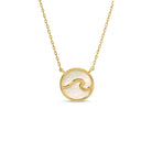 Wave Shell Pendant Necklace - Splendid Iris