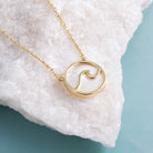 Wave Shell Pendant Necklace - Splendid Iris