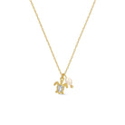 Sea Turtle Pendant Necklace with Freshwater Pearl - Splendid Iris