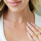 Sea Turtle Pendant Necklace with Freshwater Pearl - Splendid Iris