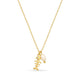 Fish Bone Pendant Necklace with Freshwater Pearl - Splendid Iris