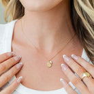 Spiral Shell Pendant Necklace with Freshwater Pearl - Splendid Iris