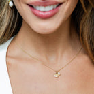 Scallop Shell Pendant Necklace with Freshwater Pearl - Splendid Iris