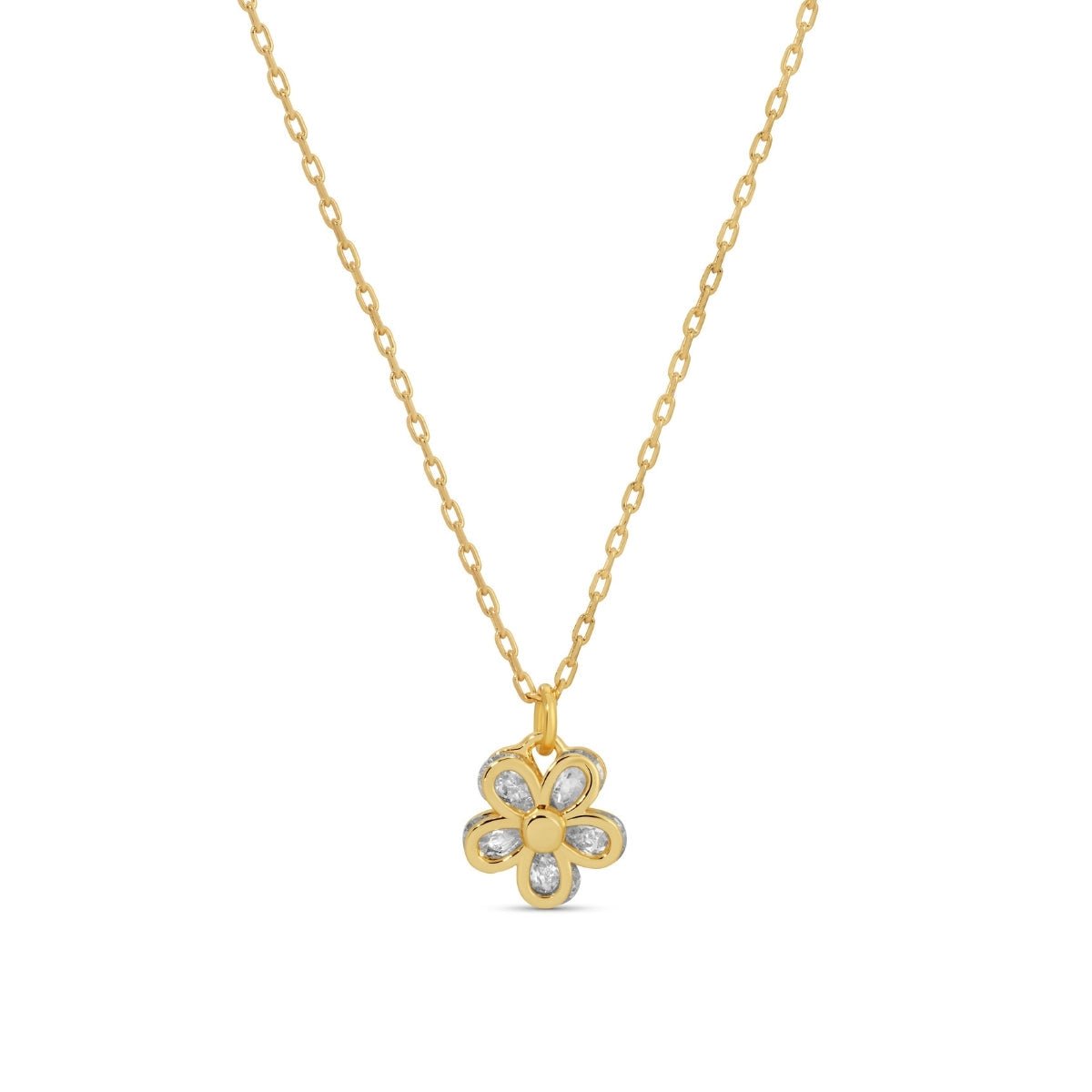 Petite Flower Pendant Necklace - Splendid Iris