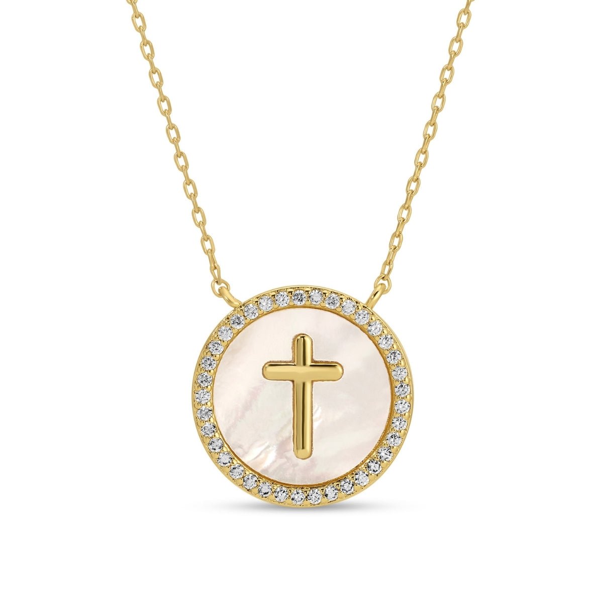 Shimmer & Shine Cross Accented Necklace - Splendid Iris