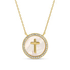 Shimmer & Shine Cross Accented Necklace - Splendid Iris
