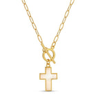 Front Toggle Cross Pendant Necklace - Splendid Iris