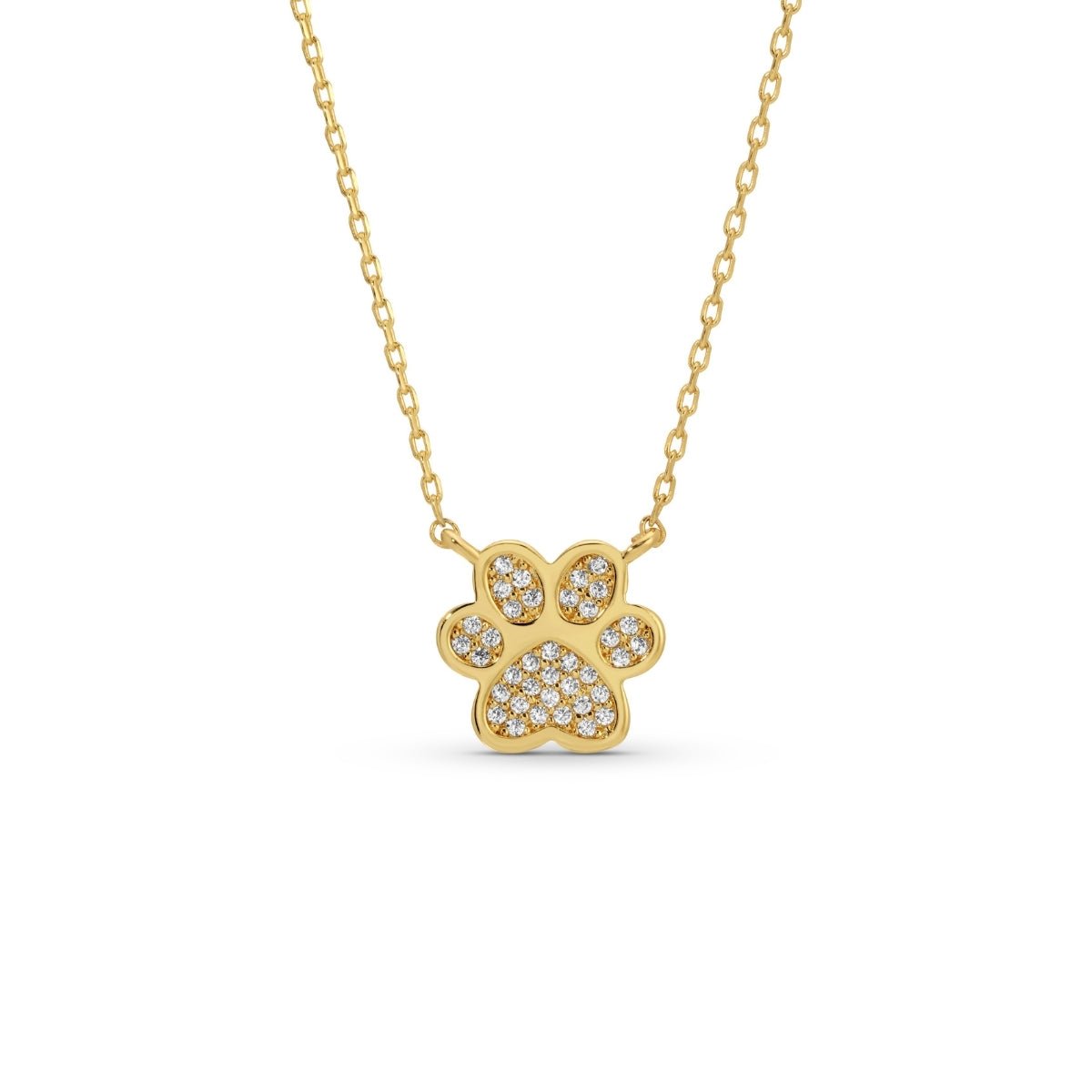 Delicate Paw Print Necklace - Splendid Iris