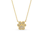 Delicate Paw Print Necklace - Splendid Iris