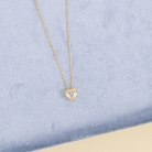 Ultra Delicate CZ Heart Pendant Necklace - Splendid Iris