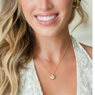 Bold Contemporary Faux Diamond Necklace - Splendid Iris