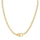 Oval Link Chain Necklace with Heart Clasp - Splendid Iris