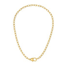 Oval Link Chain Necklace with Heart Clasp - Splendid Iris