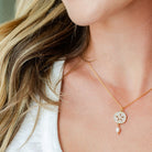 Sparkling Sand Dollar Pearl Necklace - Splendid Iris