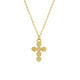 Floral Cross Pendant Necklace - Splendid Iris