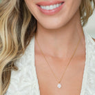Timeless Oval Cubic Zirconia Halo Necklace - Splendid Iris