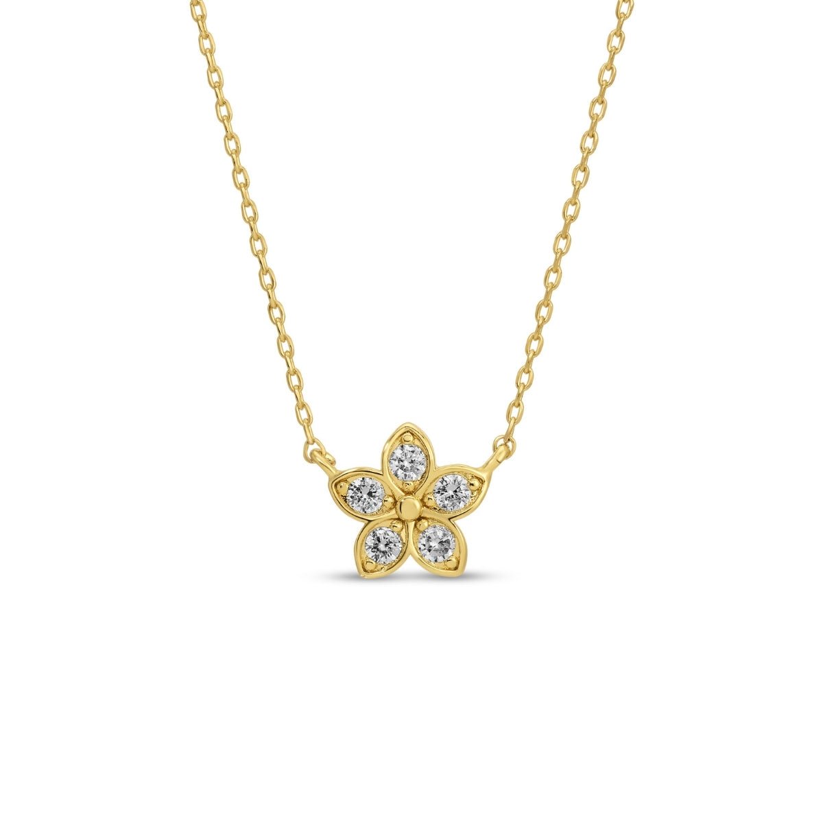 Petite Plumeria Flower Necklace - Splendid Iris
