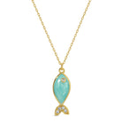 Fish Pendant Necklace - Splendid Iris
