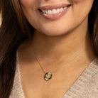 Cubic Zirconia Heart Burst Medallion - Splendid Iris