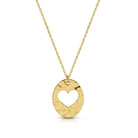 The Pure Gilded Heart Cut-Out Necklace - Splendid Iris