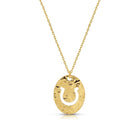 Gilded Horseshoe Cut-Out Necklace - Splendid Iris