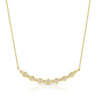 Curved CZ Pendant Necklace - Splendid Iris