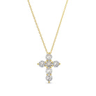 Bold in Faith CZ Cross Necklace - Splendid Iris