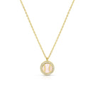 Delicate Shimmering Baseball Pendant Necklace - Splendid Iris