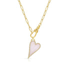 Heart Eyes Shell Pendant Necklace - Splendid Iris