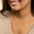 Delicate Pavé Star of David Pendant Necklace - Splendid Iris