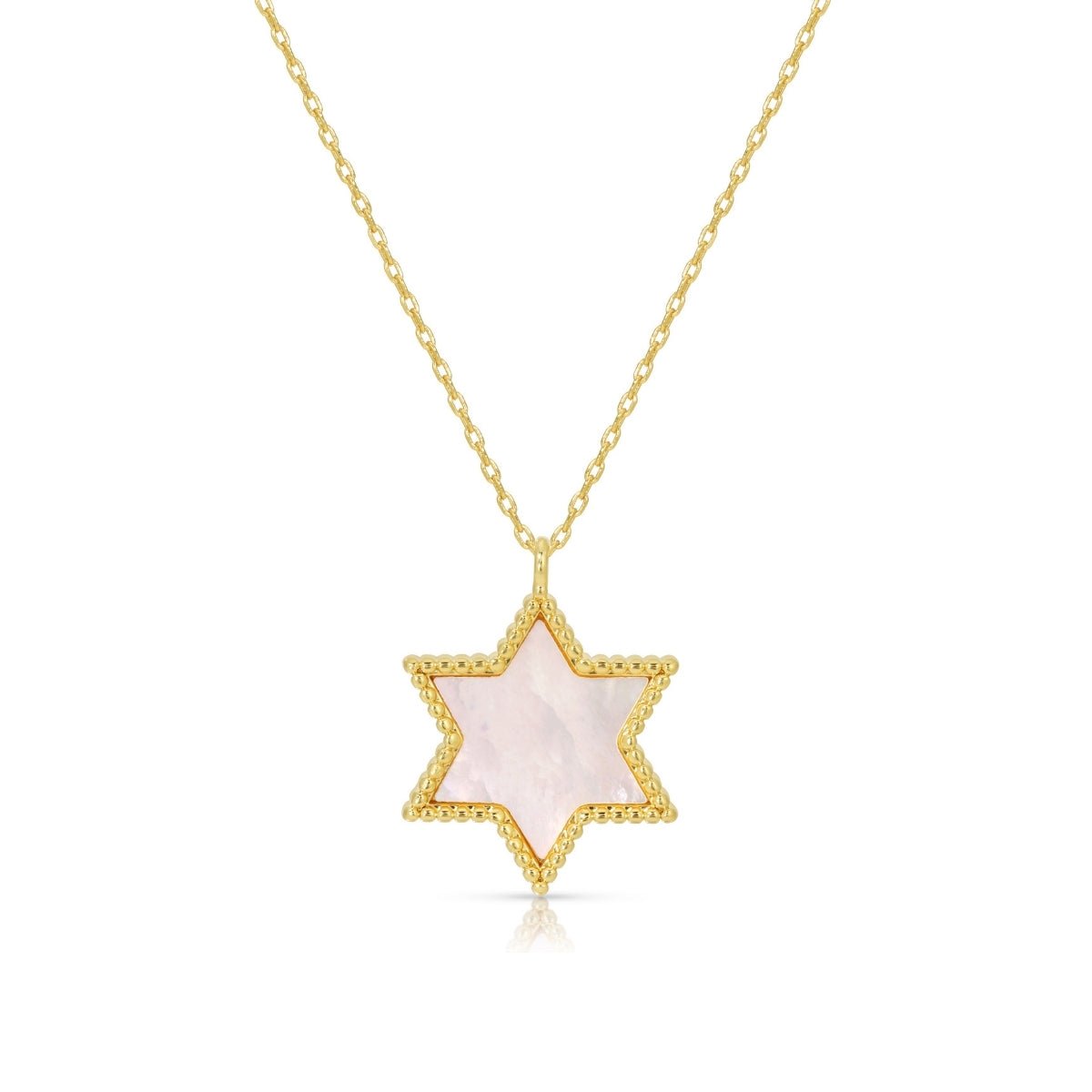 Star of David Shell Pendant Necklace - Splendid Iris