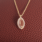 Delicate Shimmering Football Pendant Necklace - Splendid Iris