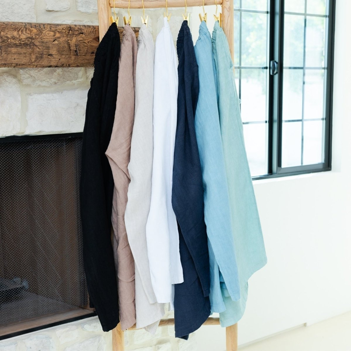 Linen Wide Cropped Pants - Splendid Iris