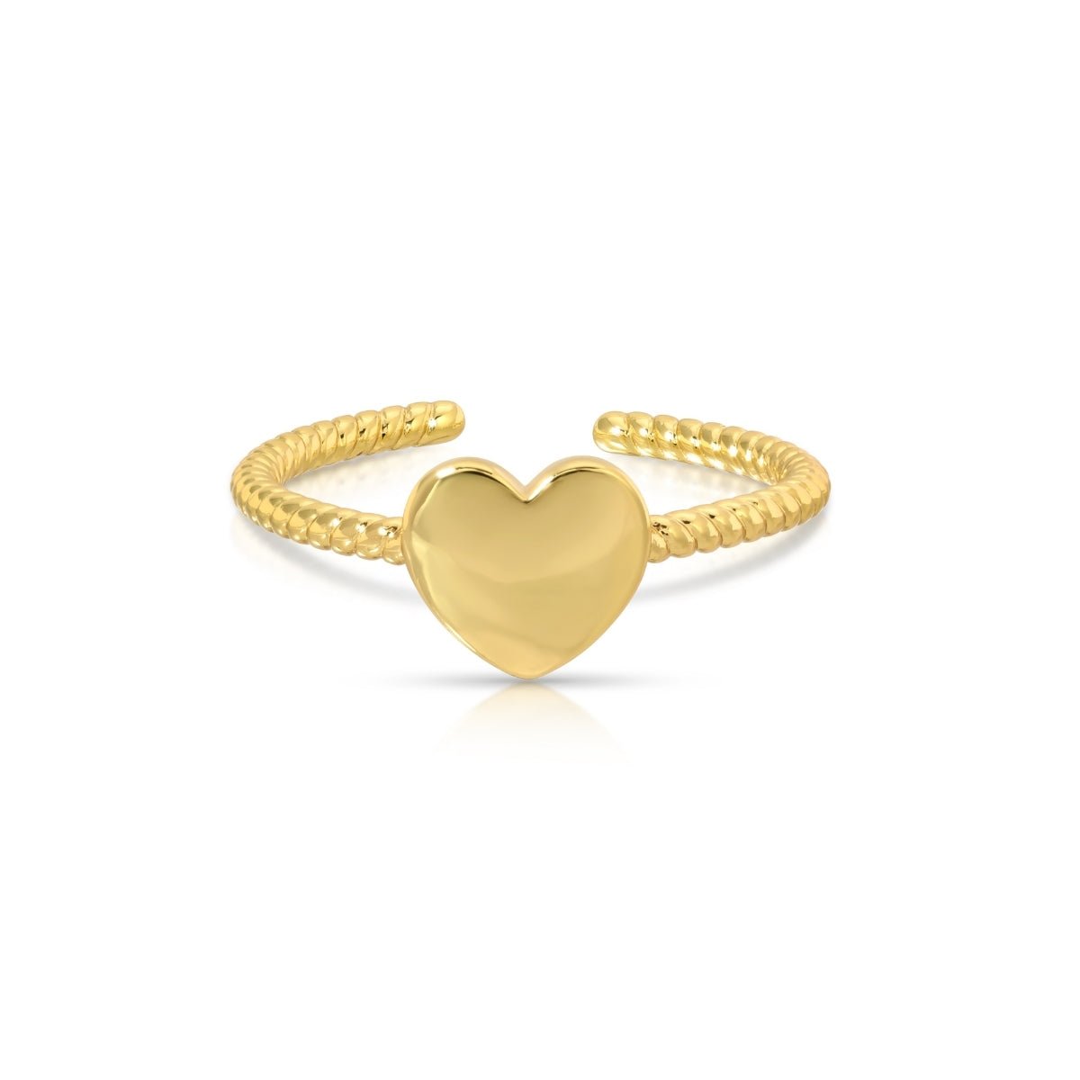 Simple Heart Adjustable Ring - Splendid Iris