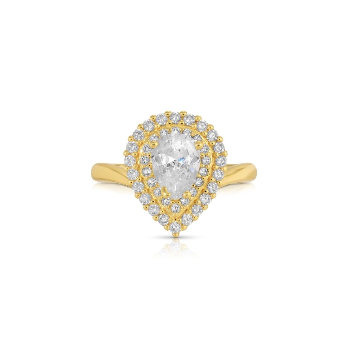ladies dress rings gold 14K Yellow Gold Diamond Interlocking Ladies Ring