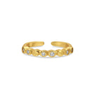 Delicate Cubic Zirconia Adjustable Ring - Splendid Iris