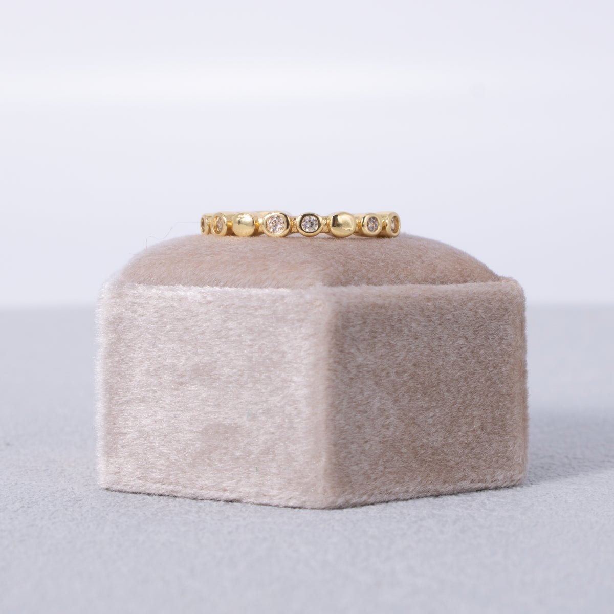 Delicate Cubic Zirconia Adjustable Ring - Splendid Iris