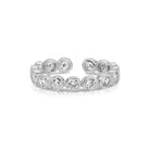 Faux Diamond Adjustable Ring - Splendid Iris