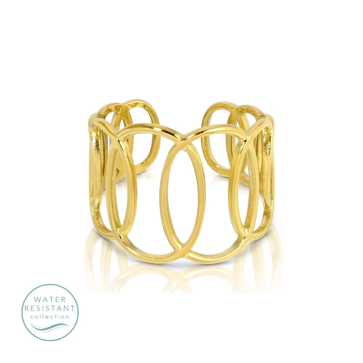 Large Delicate Statement Ring, Water-Resistant - Splendid Iris