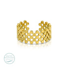 Wide Band Adjustable Statement Ring, Water-Resistant - Splendid Iris