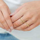 Simple Cross Ring - Splendid Iris