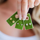 Cubic Zirconia Studs on Velvet Tag - Splendid Iris