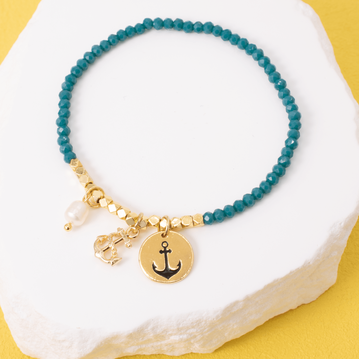 Anchor Stretch Charm Bracelet - Splendid Iris